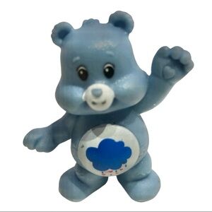 Care Bear Grumpy 2” PVC Figurine 2012 Waving Blue Rain Cloud Cake Topper Storm